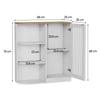 Corner Bathroom Cabinet with Open Storage Cabinets, Cabinet with Grid Doors and Adjustable Shelves, Bathroom, Kitchen, Living Room, Storage Room