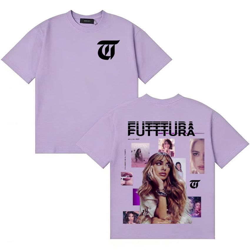 hot Singer TINI Futtura 2026 fashion album merch Unisex Tshirts Unisexs Womens Short Sleeve streetwear High Quality Oversized Tees