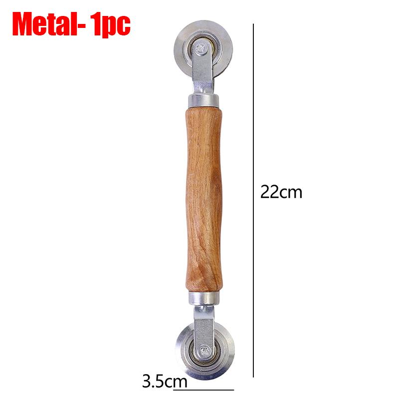 Metal Screen Rolling Tools Double-head Convex and Concave Screen Spline Repair Roller Door Window Hand Crank Roller with Bearing
