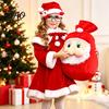 Drawstring Candy Pouches Christmas Santa Claus Sack, Adjustable Gift Bag, 3D Fabric Present Pouch Pouch, Holiday Party Supplies Bags