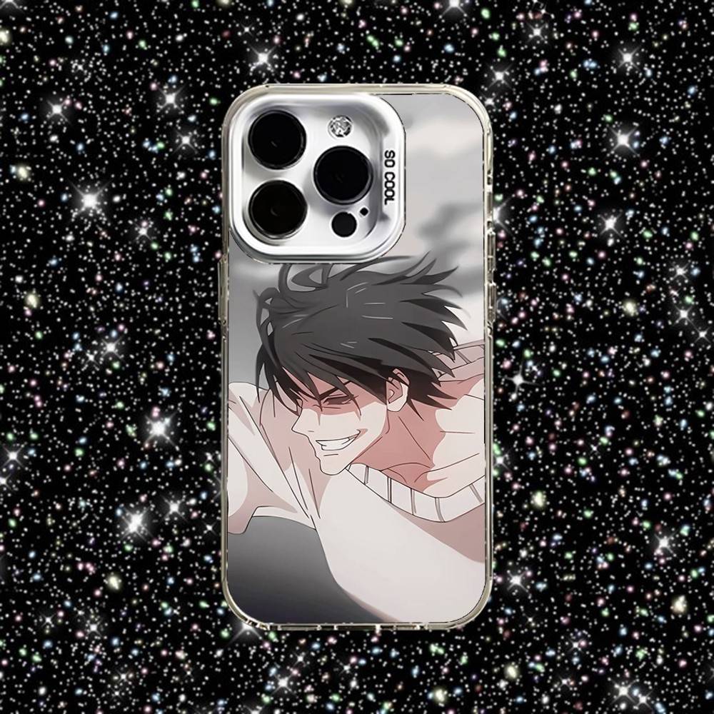 Toji Jujutsu Kaisen Fushiguro Phone Case For iPhone 16,15,14,13,12,11,Pro,XS,Max,Plus,Mini,SE White Candy Matte Shockproof Cover