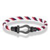Stainless Steel Fred Horseshoe Buckle Nylon Rope Hand Rope Men and Women Couple Casual Trendy Color