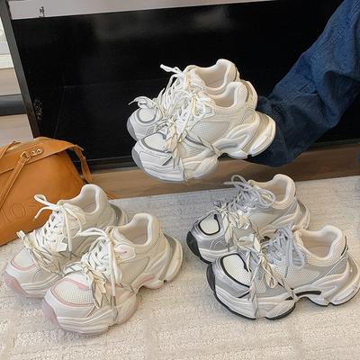 Diksoldige verhogende dad shoes dames herfst nieuw dun mesh ademend casual sport