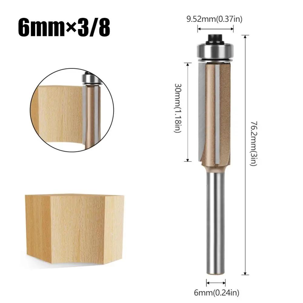 Accessories Universal Flush Trim Bits Professional Top Bearing Flush Trim Router Woodworking Coating Trim Router Bits
