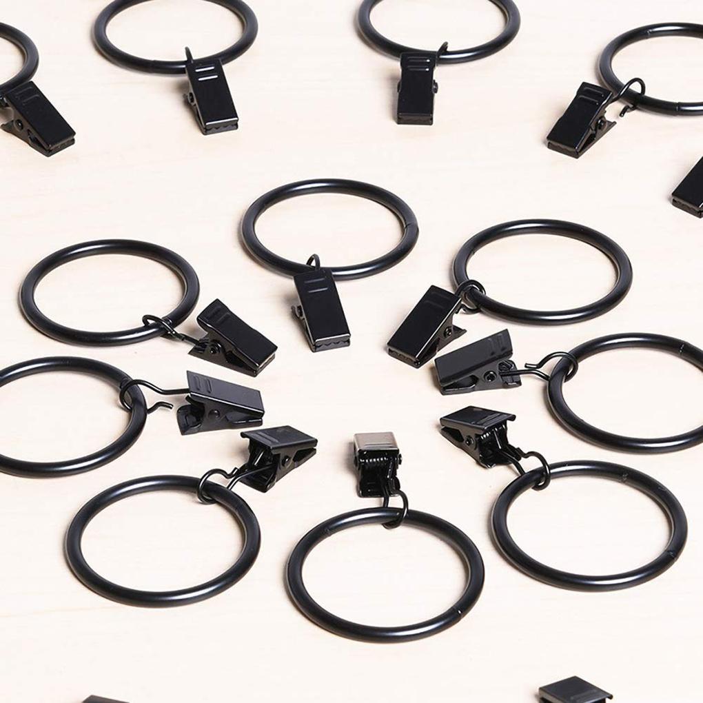 10 Pieces Window Curtains Hanging Hook with Clips Clamps Drape Replacement Accessory for Household Living Room Office