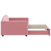 Daybed Extendable Pink 90x200 cm Velvet