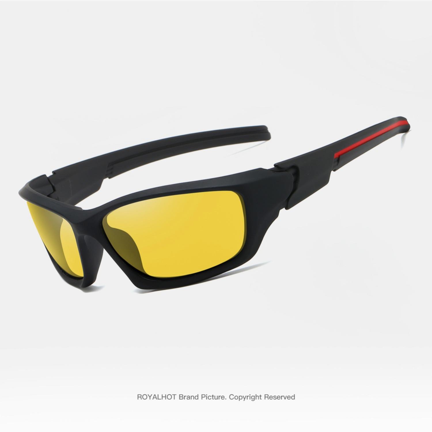 RoyalHot унисекс поляризационные спортивные солнцезащитные очки в квадратной оправе — фото 20