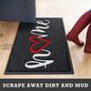 Heart-Shaped Home Entry Mud Scraper Mat