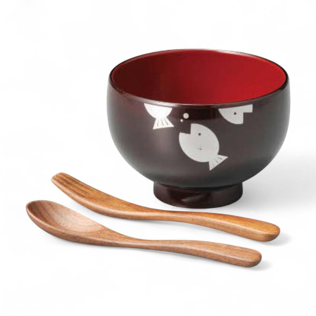 Family Bowls Powder and Resin Composite Fork Made In Japan J-kitchens (Wood Processing, Lacquered, Hand-painted), Spoon, (Wooden, Urethane) PID-635249