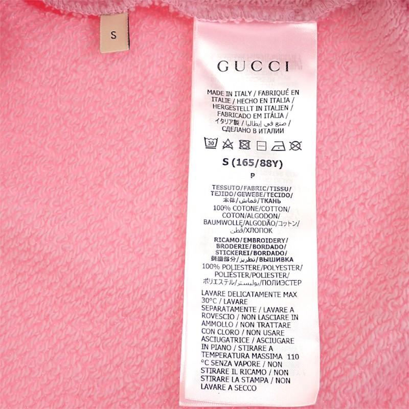 Gucci 721361 S Sweat Pink Cotton Mens