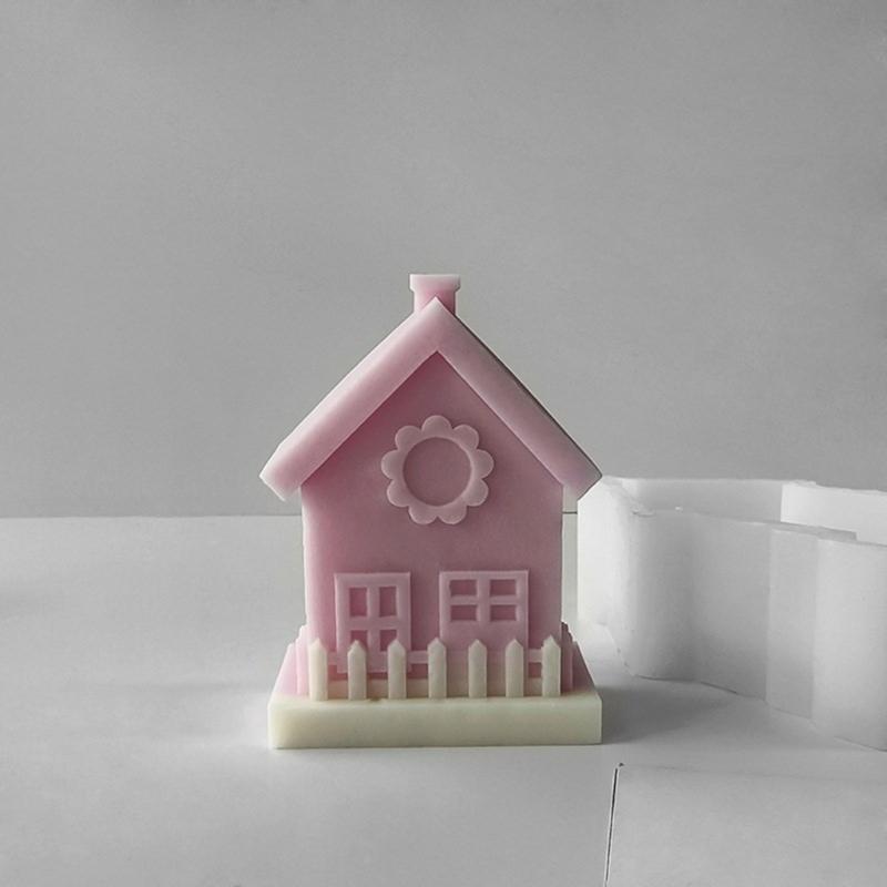 Reusable Silicone Soap Mold Silicone Candle Molds House Shaped Clay Mould Silicone Soap Making Molds Silicone Material