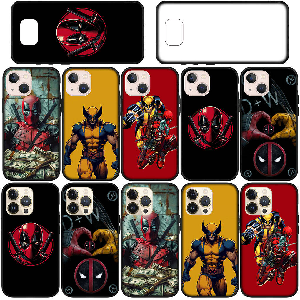 Cover for iPhone 17 16 15 Xiaomi Poco Redmi Note 14 13 12 11 Pro Max 9 16e Samsung Galaxy S25 S24 OPPO Huawei Wolverine Super Hero Deadpool Phone Case