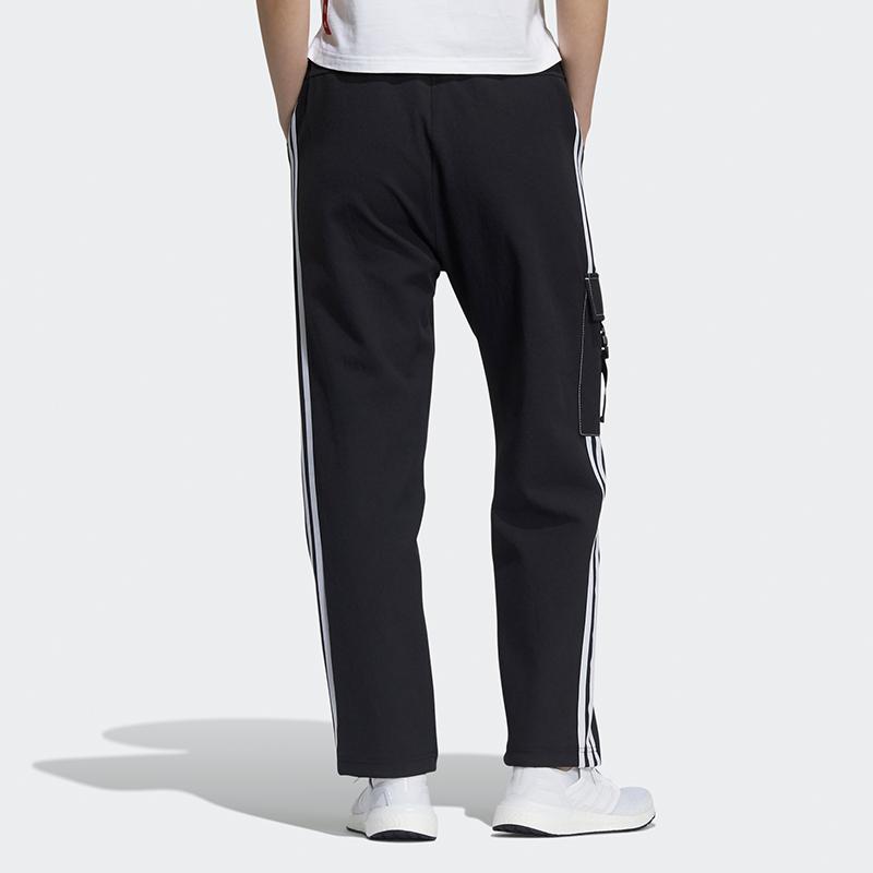 Adidas Loose Running Training Pants With Side Pockets Women Bottoms Black GT4406