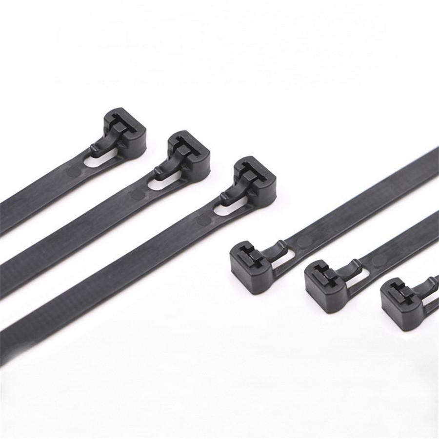 100Pcs Black Nylon Cable Ties Wire Line Fixed Fastener Zip Straps Tie Wraps 30cm