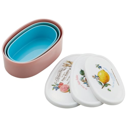 Skater Bento Box Seal Container Storage Container Set of 3 860ml Peter Rabbit Made In Japan SRS3SAG-A