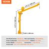 Pickup Truck Crane Hoist Crane 1100 lbs with Manual Winch 360° Hoist Lift