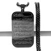 Schwarze Farbe Islam Religiöser Muslimischer Anhänger Halskette für Frauen Männer Edelstahl Arabischer Buchstabe Koran Medaille Kette Schmuck Geschenk