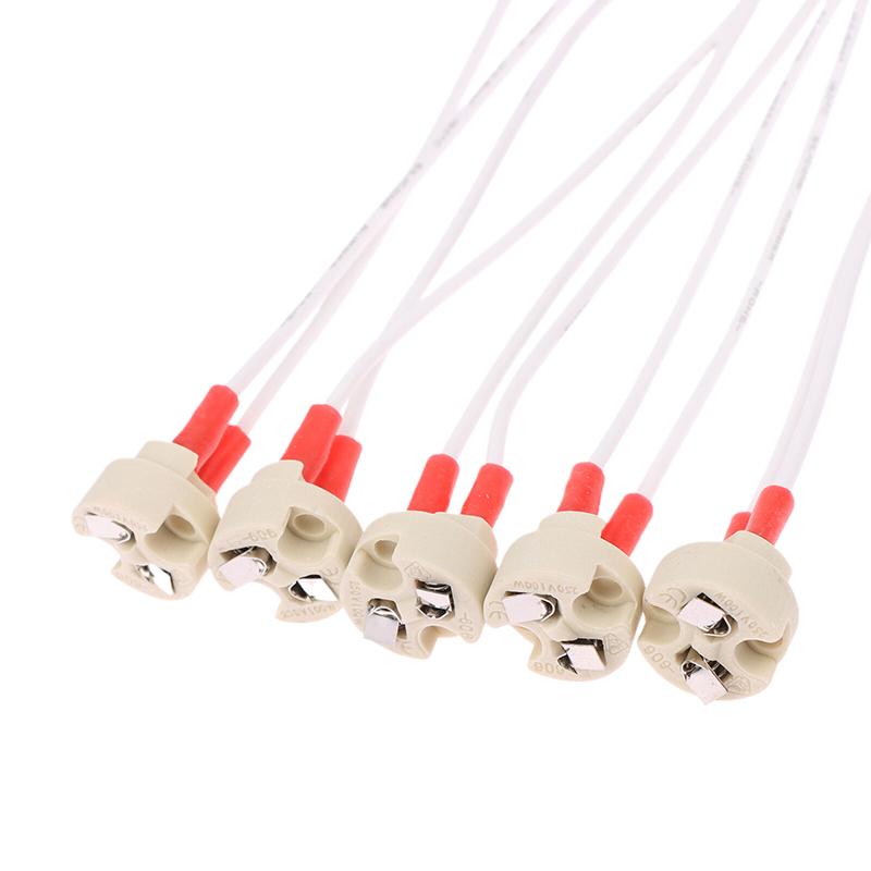 5 ks Držák lampy Gu5.3 Mr16 G5.3 Zesílená Evropa Základna lampy Kulatá patice 15cm Keramický držák lampy Pro LED žárovku