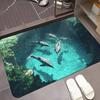 1PC Crane Pattern  Kitchen Rugs Non-Slip Home Door Mats Pop Design Bathroom Rugs Bath Mat Carpet for Home Sink Laundry Decor