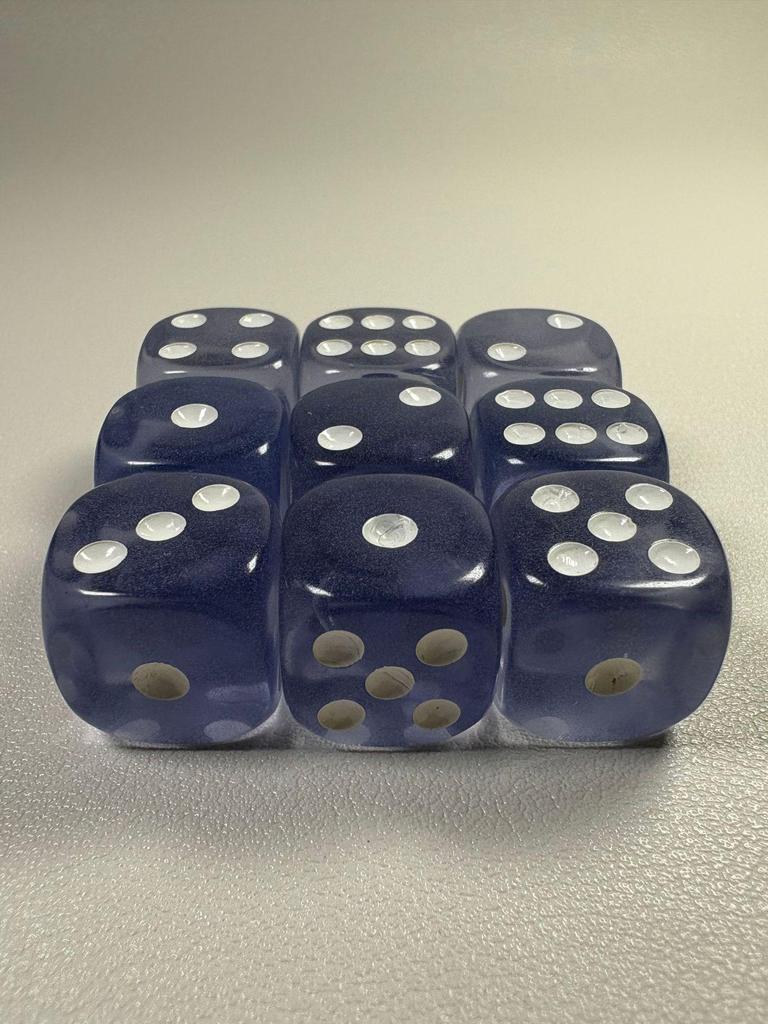 14mm Transparent Colored Acrylic Dice - Rounded Corners for Games & Teaching