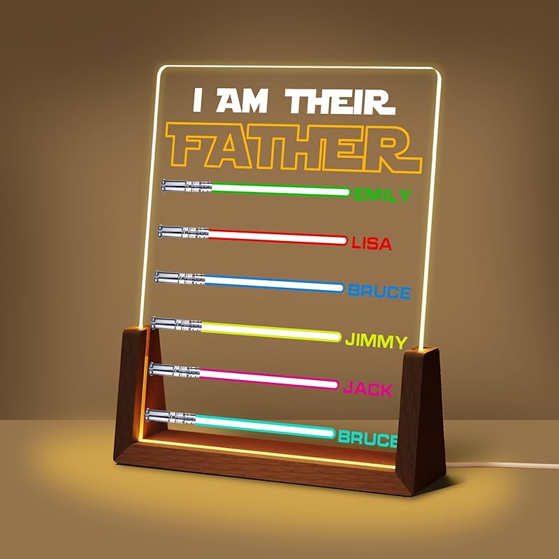 Personalized Mothers Day Unique Gifts for Mom Wife, Mom Gifts from Daughter Son Husband, Custom Acrylic Night Light Picture Frame with Photo Name,