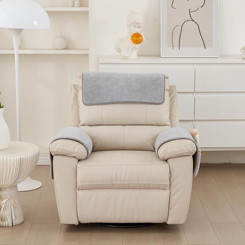 Universal Non-slip Lambswool Sofa Armrest and Backrest Cover