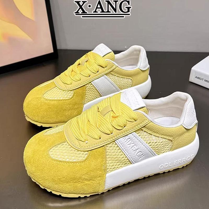 

Cowhide version children s versatile mesh breathable little white shoes summer new casual sports shoes board shoes 40