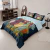 3pcs Cartoon Cute Chicken Print Coreless Down Duvet Cover Set Comfortable Bedroom Bedding Decoration Machine Washable