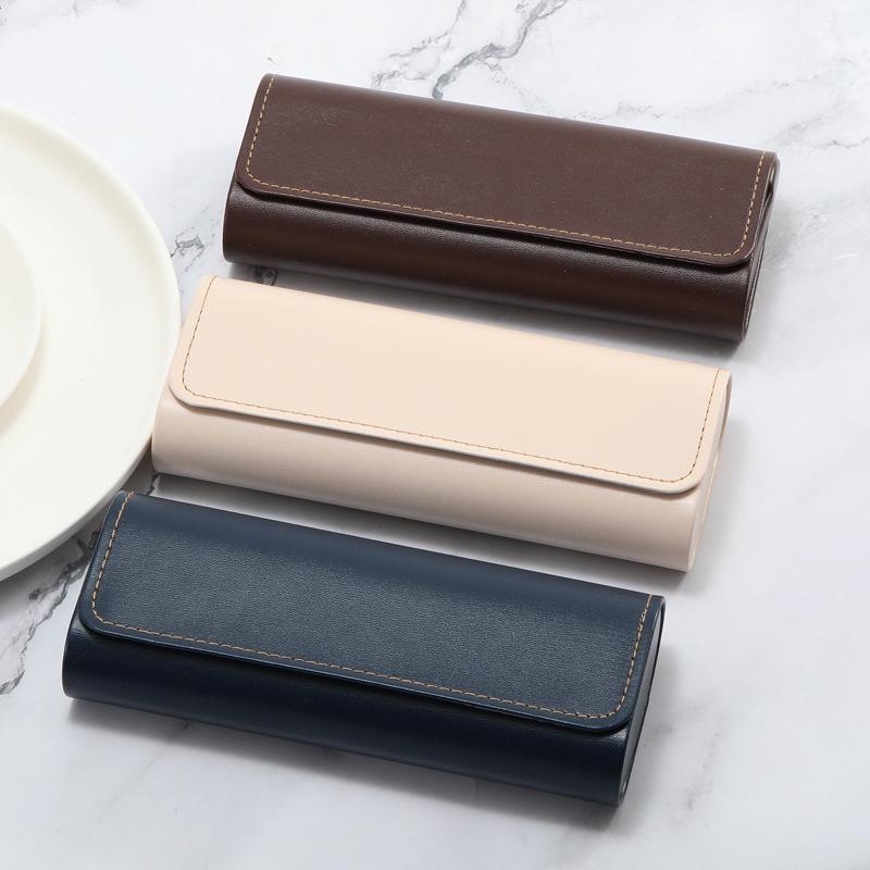 British Style PU Leather Eyeglass Case - Portable, Anti-Pressure Storage for Myopia or Sunglasses
