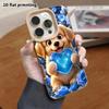 Phone Case: Lambskin 2D Flat Samsung Galaxy A34 A35 M05 M06 S20 S22 S21 FE Plus 5G Protective Case, Starry Sky Little Golden Retriever, Christmas and