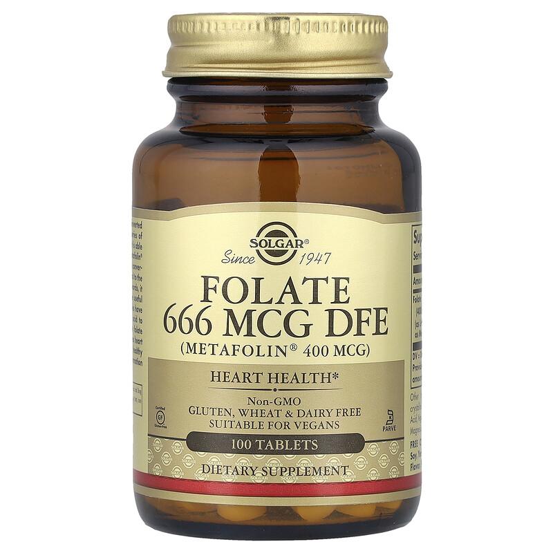 Folate, 666 Mcg DFE, 100 Tablets