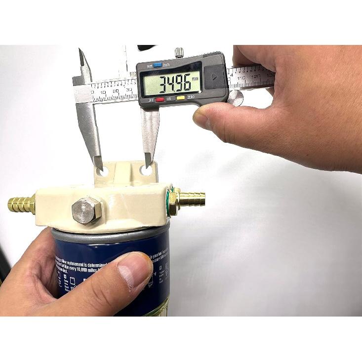 R12T Fuel Filter/Water Separator Replaces Racor S3240 120AT R12T NPT ZG1/4-19 Fit 3/8" Hose Outboard Motors For Gasoline And Diesel.With 3/8" Fuel