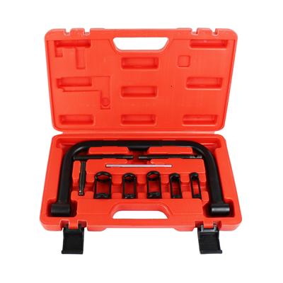 Valve Spring Compressor Service Set for Automobiles and Motorcycles Maintenance Tool Kit for Spring and Valve Removal Service Kit for Automotive