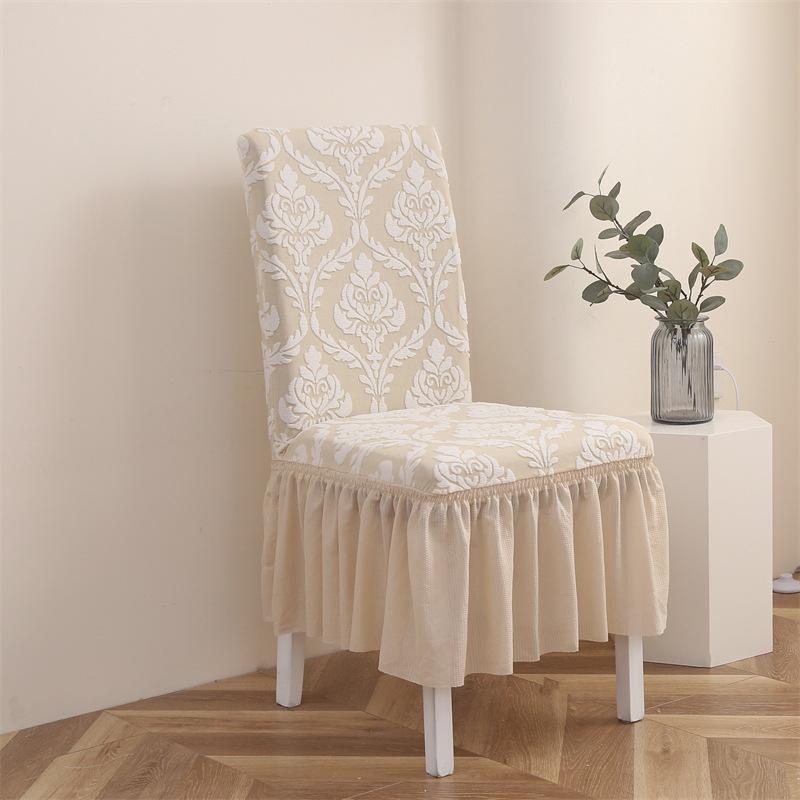 Dining Chair Cover Elastic Stool Cover Thickened Chair Cover Universal Household Dining Table Backrest Integrated Stool Cover Hotel