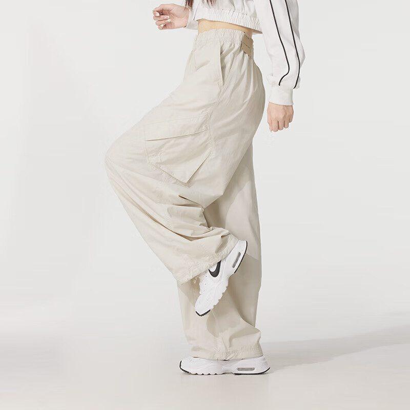 Nike Casual Pants Women's Ecru Moderate Straight Fit Pants HM6145-104