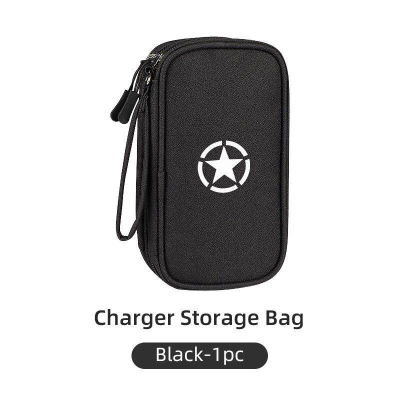 Car Interior Data Cable Storage Bag Mini EVA Case Travel Pack For Jeep Renegade Compass Grand Cherokee Wrangler JK Patriot Liber AJY1