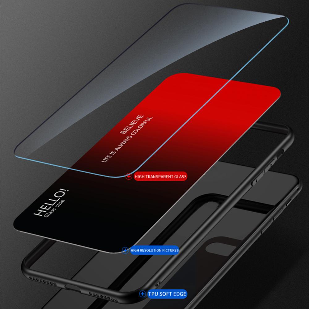 For iPhone 16 Case Anti-Scratch Tempered Glass+PC+TPU Phone Cover