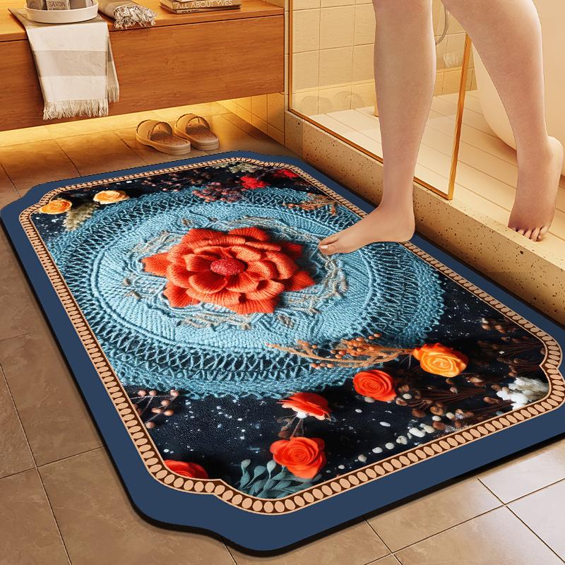 Quick-drying Absorbent Toilet Cute Special Absorbent Foot Mat Toilet Kitchen Door Bathroom Anti-slip Mat