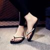 Platform Shoes for Women Flip Flops Slides On Beach Pearl Heeled Woman Slippers Slip-resistant Top Designs Sandals Korea Style