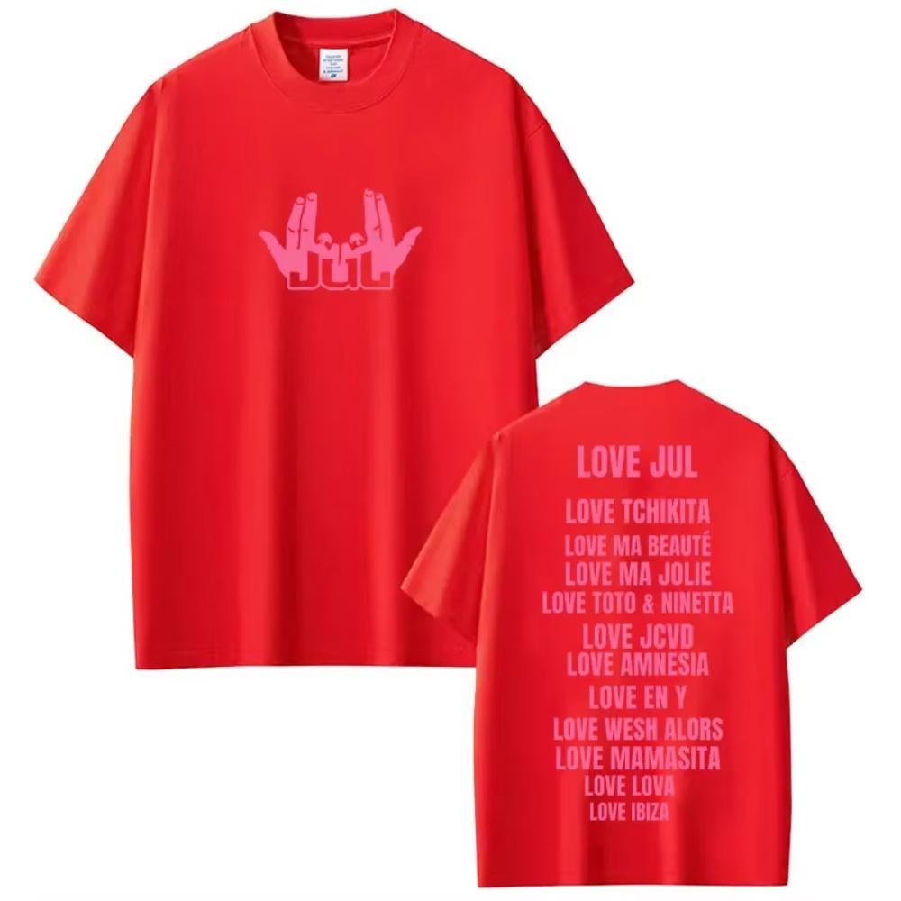Rapper Jul Love Jul Classic Graphic T-shirts Men Women Hip Hop Short Sleeve Cotton Oversized Classic T-shirts