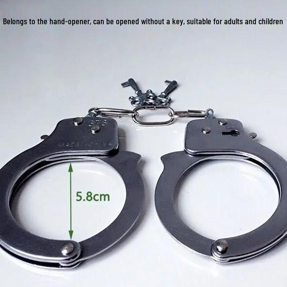 Stainless Steel Escape Room Handcuffs and Leg Cuffs for Couples