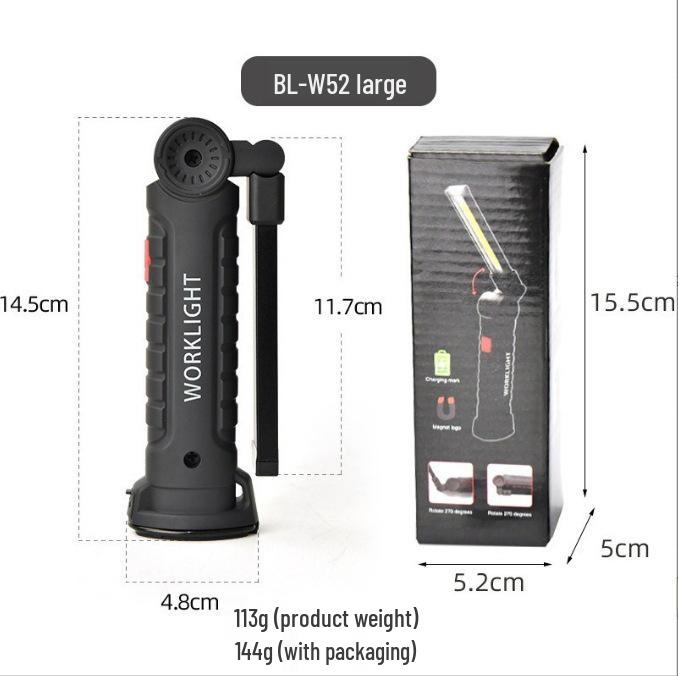 LED Foldable Magnetic Work Light - Outdoor COB Flashlight for Car Repair & Inspection