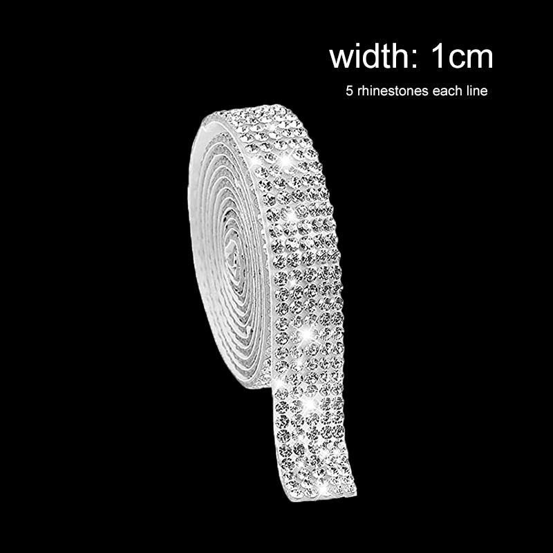 

Arts Crafts Rhinestones Rhinestone Crystal Diamond Ribbon DIY Decoration Sticker Length 1 Yard / 90 Cm Rhinestone Ribbon For 1 yard