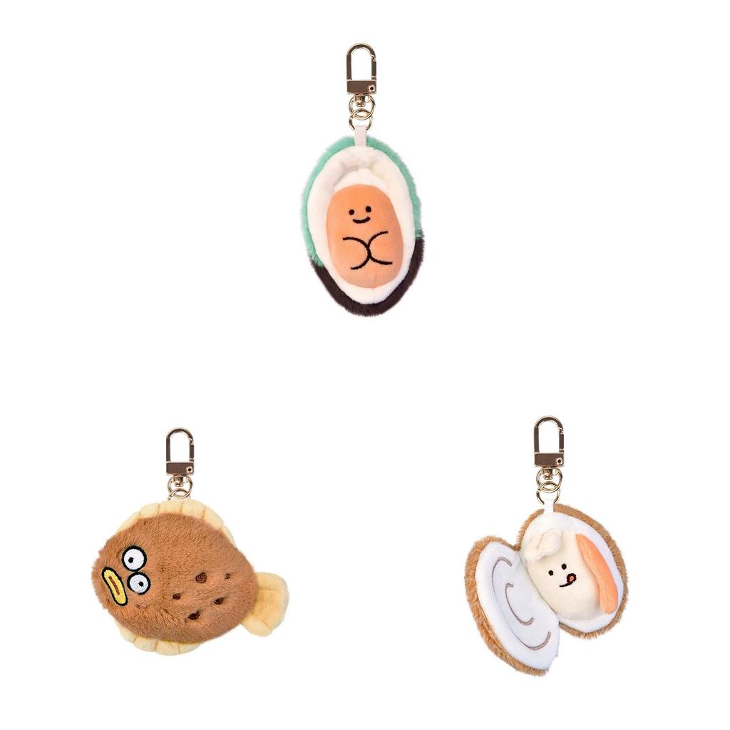 Marine Collection Plush Shrimp And Fish Bag Charm With Cute Animal Design For Girls