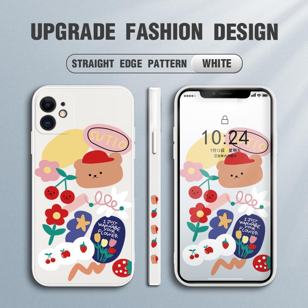 

Чехол для телефона с милым мультяшным медведем для Redmi Xiaomi POCO Note 10 Pro 9 9A 9T 10C 8 7 11 Lite 5G X3 M3, мягкий чехол с квадратным краем, полная защита камеры, мягкий чехол из ТПУ Redmi 8