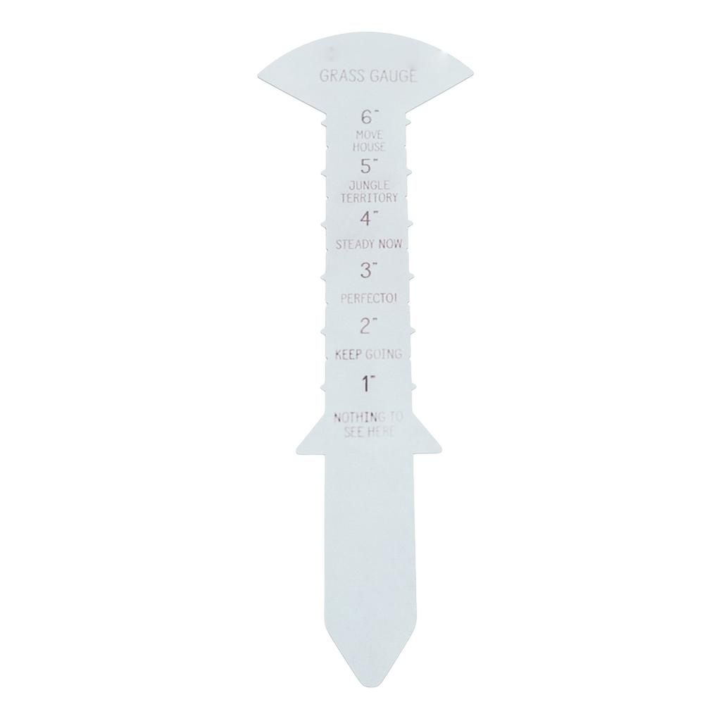 Grass Gauge 30cm Clear Funny Text Sturdy Iron Grass Height Measuring Ruler for Garden Yard Lawn