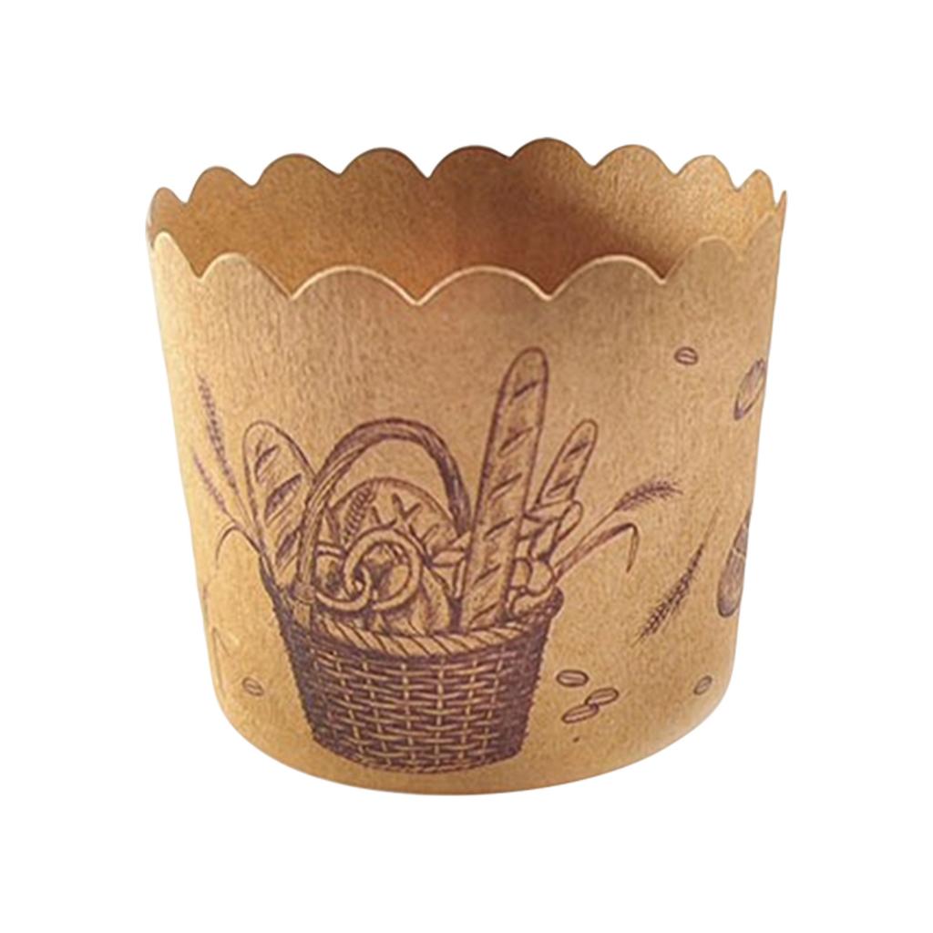Small Kraft Paper Machine-made Cup, Mafen Cup, Cake Paper Cup, Heat-resistant Oven, Baking Household Small Paper Holder, 50 Pieces Set