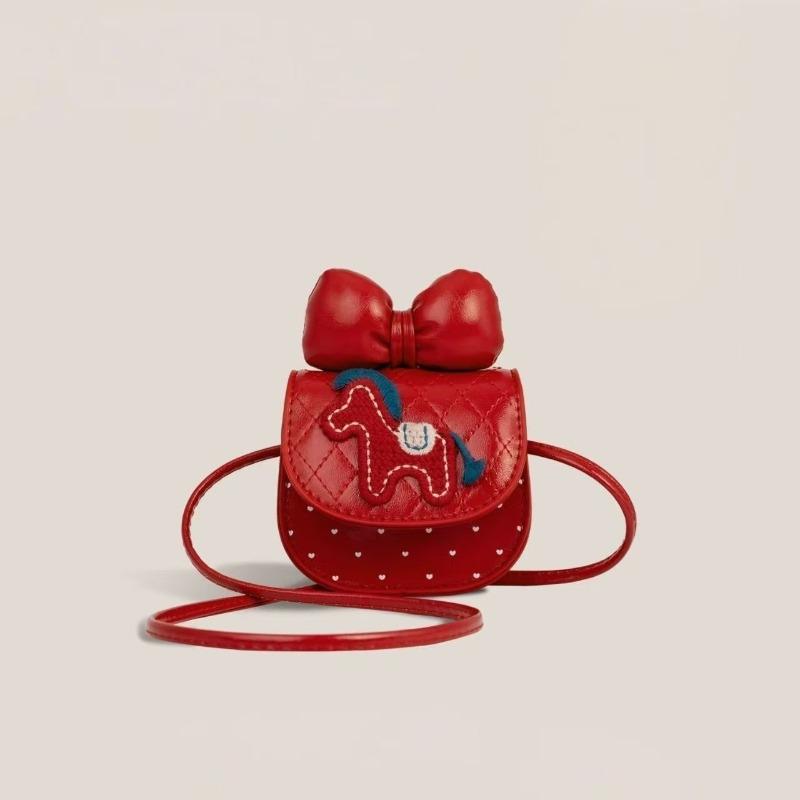 Girls cute messenger bag cartoon bow pony new red envelope girls mini lucky money shoulder bag красный