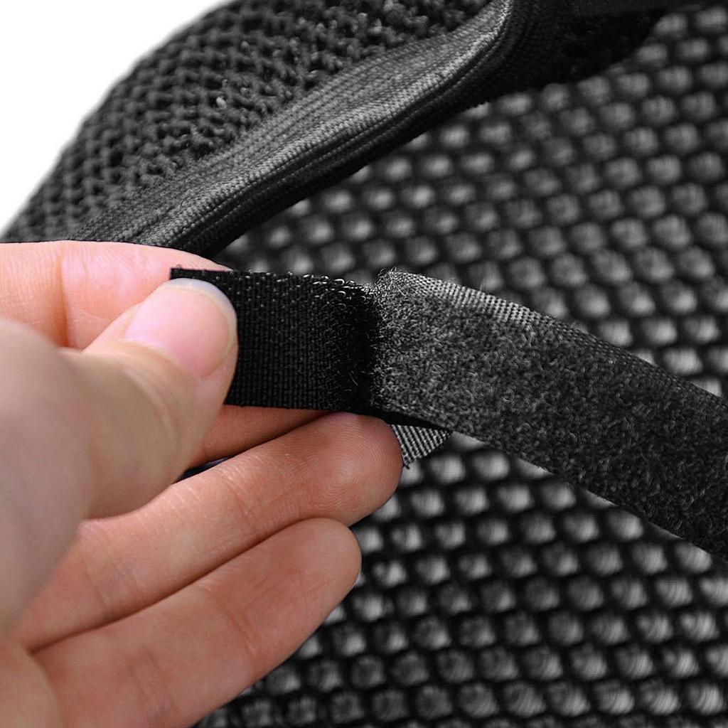XXL Heat Resistant Breathable Seat Saddle 3D Mesh Cover Black for Motorcycle
