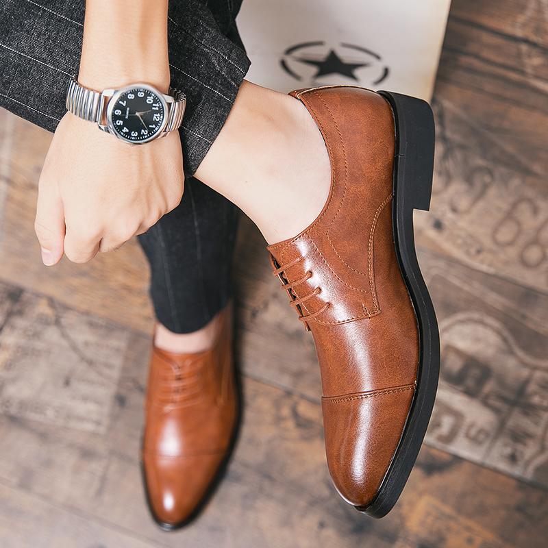 Fashion Business Men Formal Shoes Leather Shoes Mens Fashion Casual Dress Shoes Classic Italian Formal Oxford Shoe For Men wedding shoes